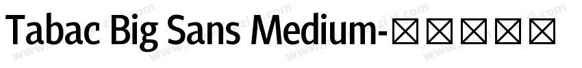 Tabac Big Sans Medium字体转换